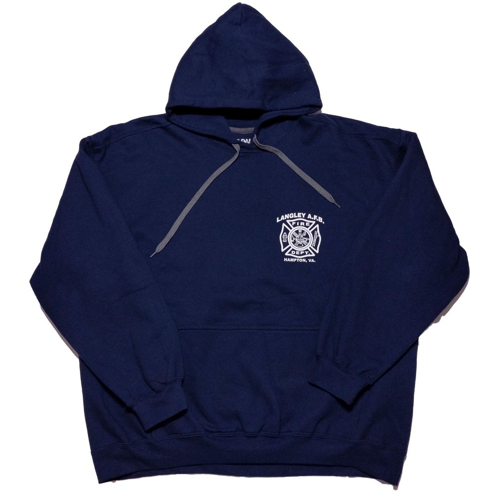 Gildan Langley AFB Fire Dept Air Force Hampton‎ Virginia Hoodie Jacket XXL 2XL